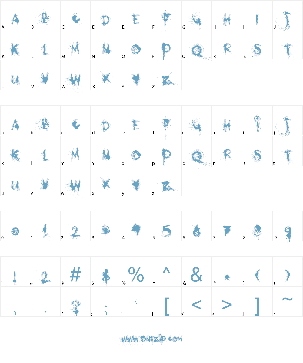 DK Mothman Font Character